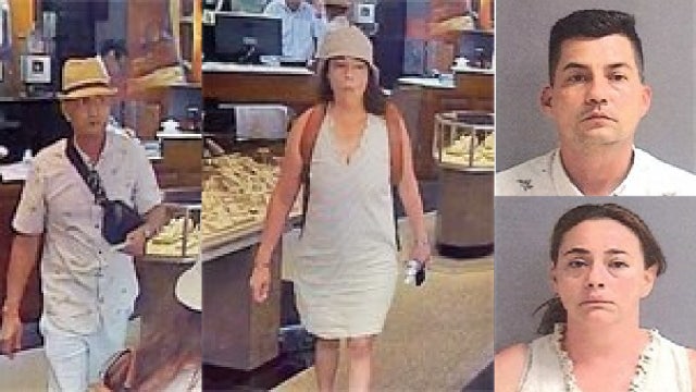 Couple accused of stealing $29K ring arrested while trying to steal at another Florida jewelry store: police