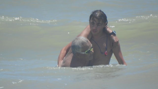 Quick-thinking Florida lifeguard pulls man from rough surf in Cocoa Beach