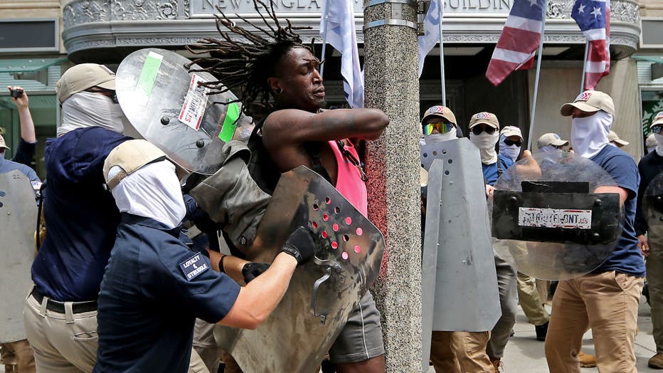 White supremacist march thru Boston