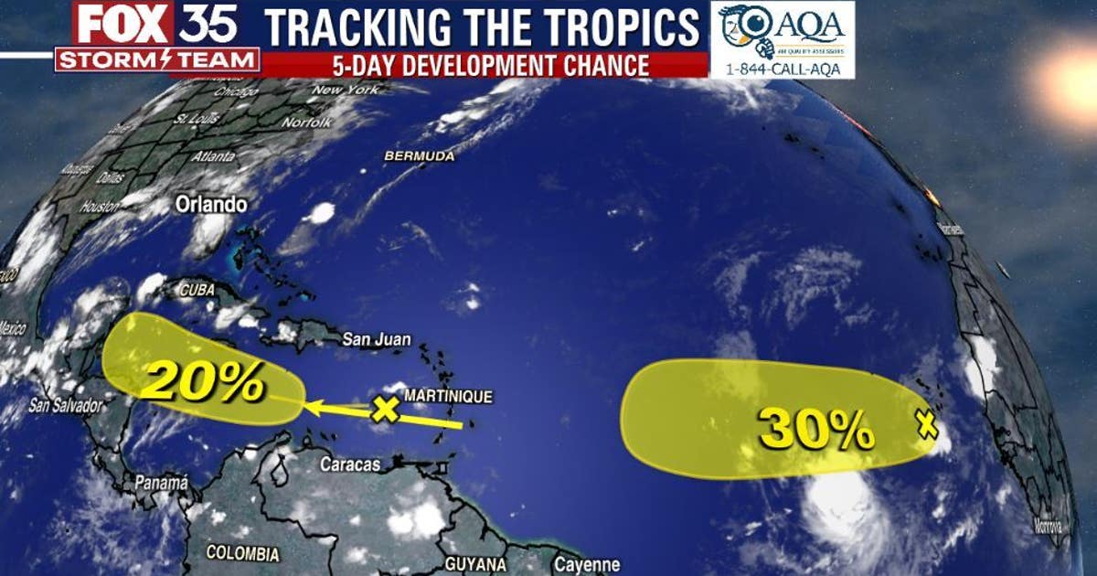 Chances of development rise for tropical wave in the Atlantic | FOX 35 ...