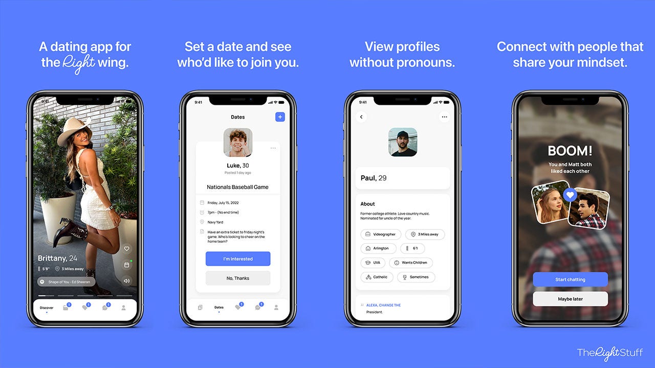 The Right Stuff, a dating app for conservatives, launches this fall - Vimarsana News