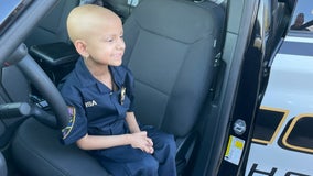 Texas girl sworn in as police officer before 7th chemo round for neuroblastoma
