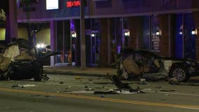 1 dead after car splits in half during crash on Colonial Drive near downtown Orlando