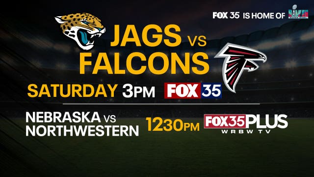 FOX 35 TV Programming: How to watch Jaguars-Falcons preseason game, Nebraska-Northwestern game on Saturday