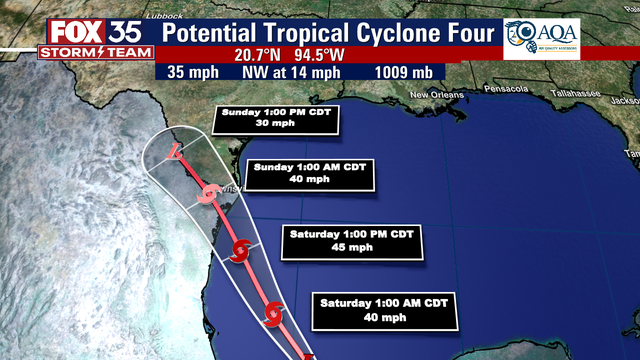 Potential Tropical Cyclone Four forms in Gulf of Mexico