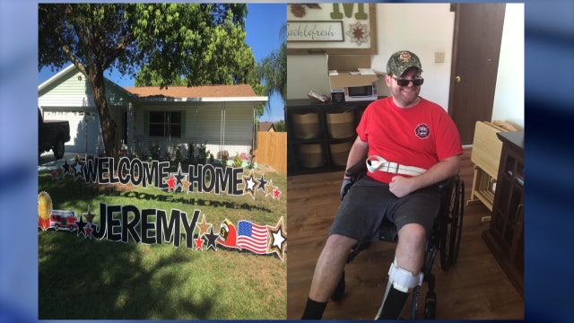 Community welcomes firefighter home after ‘freak accident’ that caused head injury
