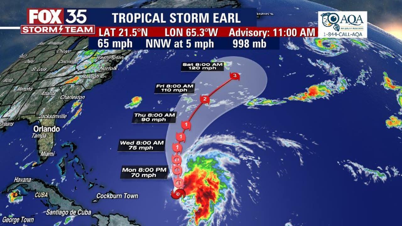 Tropical Storm Earl Forecast To Be Season's First Major Hurricane