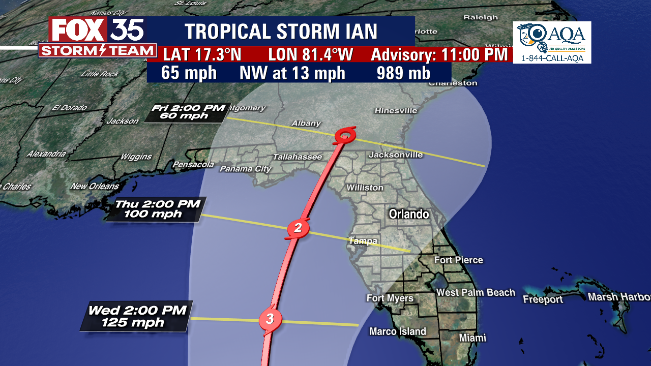 Tropical Storm Ian Update: Central Florida Still In Storm's Track ...