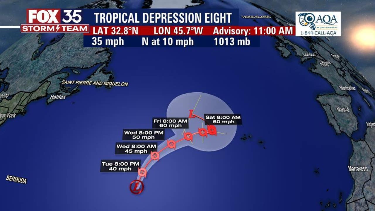 Tropical Depression Eight forms in Atlantic Ocean, forecast to become Tropical Storm Gaston soon - Vimarsana News