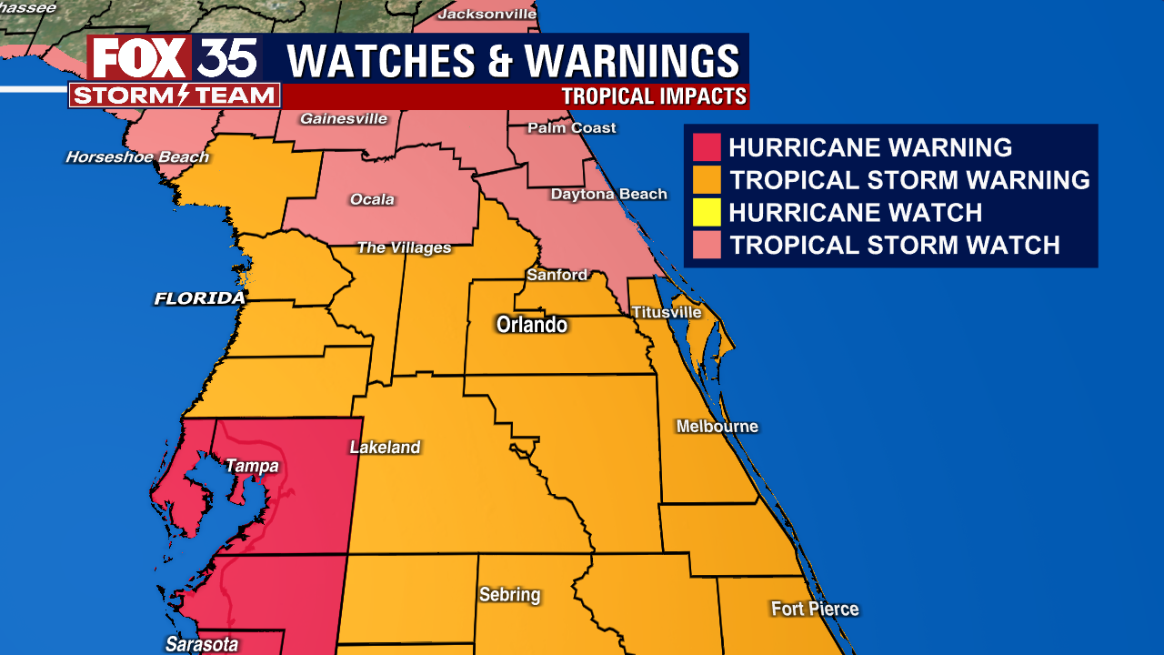 Watches/Warnings | Hurricane and Tropical Storm coverage from  MyFoxHurricane.com