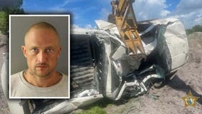 Florida man accused of crushing truck with excavator, assaults woman for not having drug money, deputies say