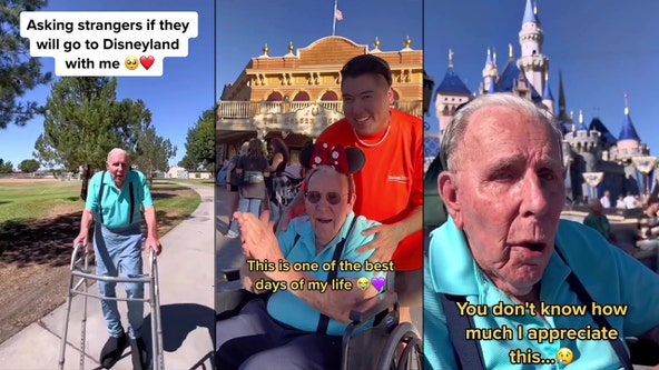 'One of the best days of my life': Stranger takes 100-year-old veteran to Disneyland