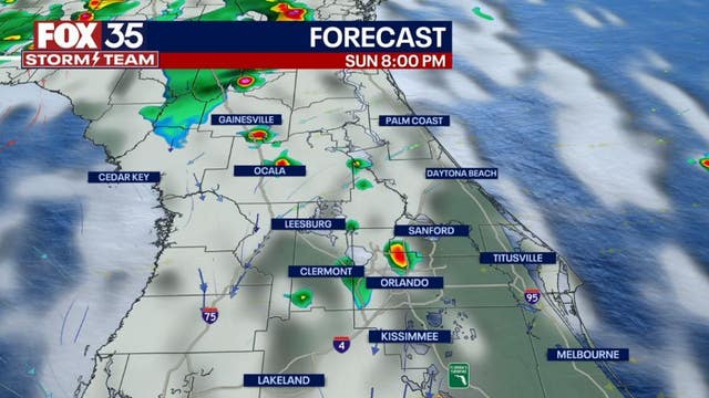 Orlando weather forecast: Isolated showers expected for this evening