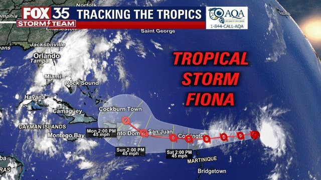 Tropical Storm Fiona has formed in the Atlantic