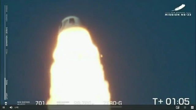 Watch video: Blue Origin experiences 'anomaly' during New Shephard uncrewed space flight in Texas