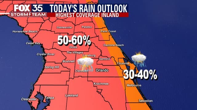 Orlando weather forecast: Evening storms possible with localized flooding