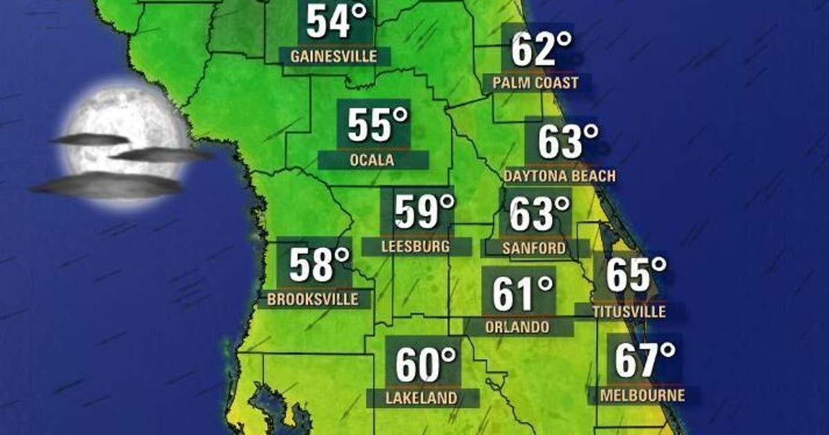 Orlando weather forecast: Cold front to drop temperatures into the 50s ...