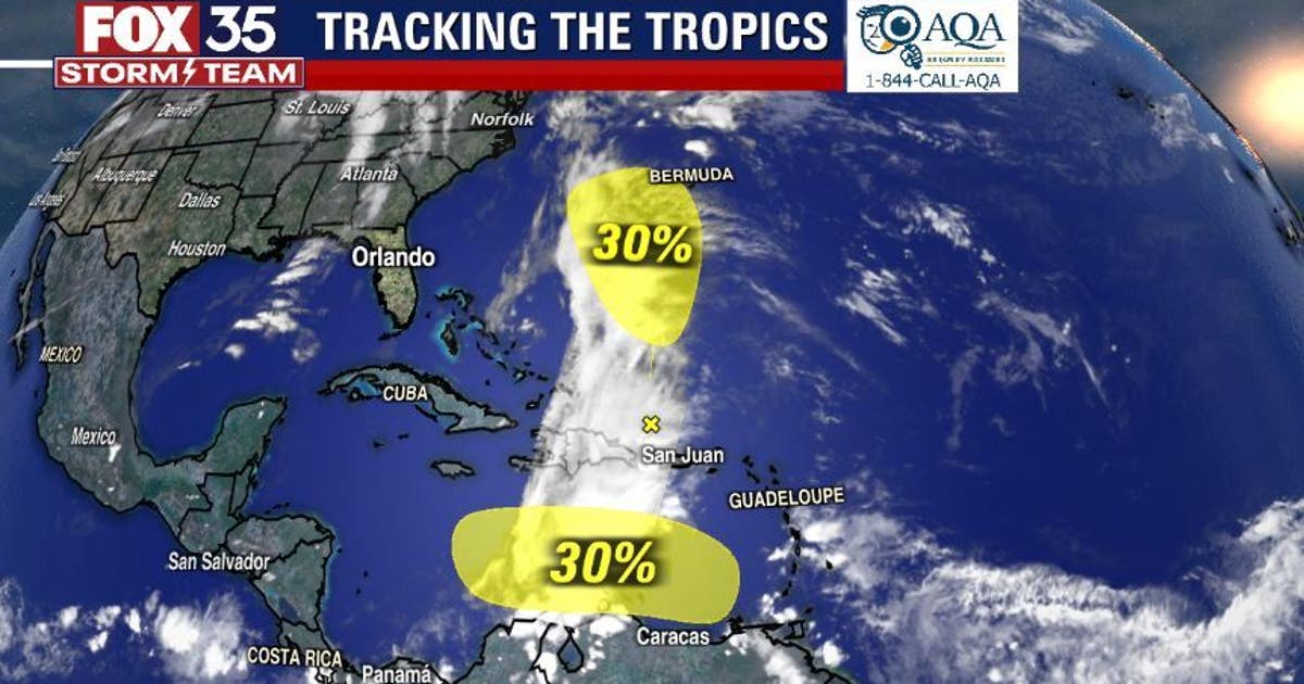National Hurricane Center watching 2 disturbances in the Atlantic Ocean ...