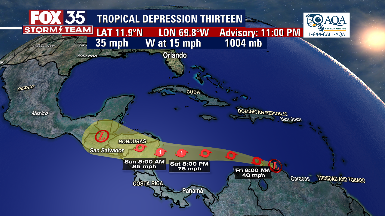 Tropical Depression 13 Forms In Caribbean, Expected To Become Hurricane ...