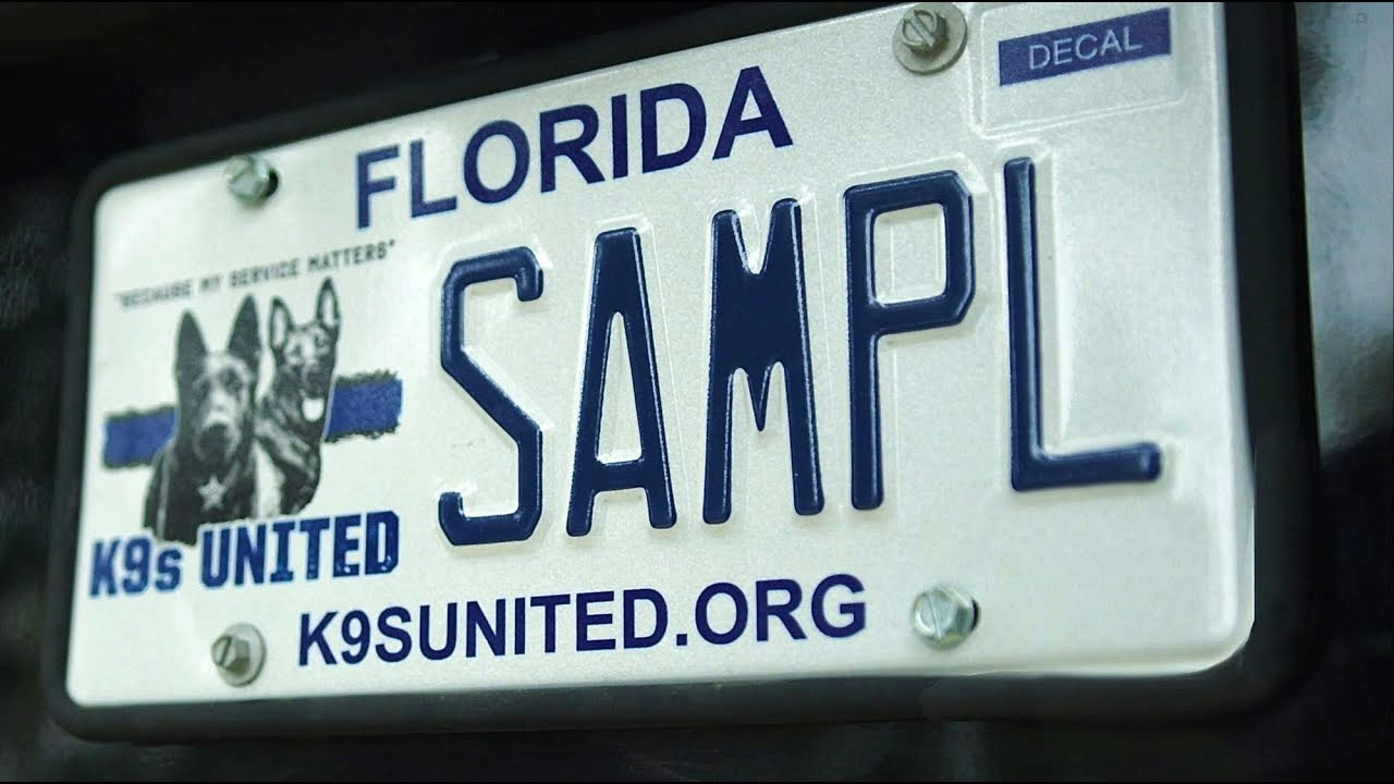 K9 sales license plate