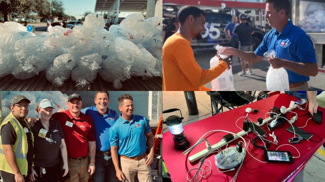 FOX 35 Care Force provides struggling Central Florida residents with ice, charging station