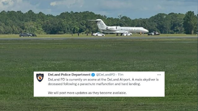Police: Person skydiving at Skydive DeLand killed after parachute failed to open