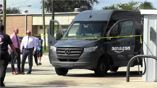Shooting victim drives off in Amazon truck, deputies say