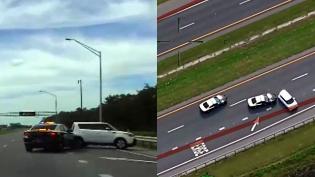 WATCH: Pit maneuver stops suspect wanted for terrorist threats arrested
