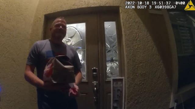 WATCH: Oviedo officer delivers Taco Bell order for Uber Eats driver who was stopped
