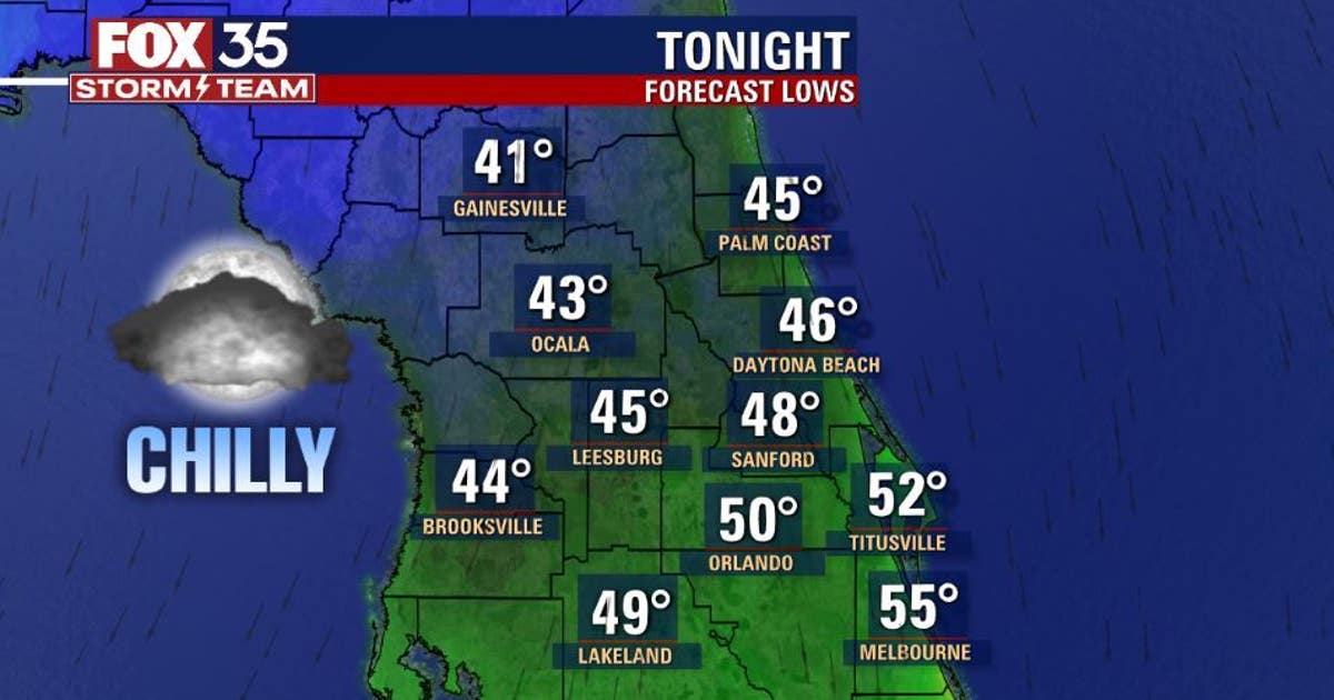 Cold front coming to Central Florida this week: Here's how low ...