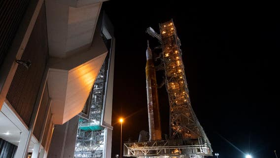 Artemis 1 begins rollout to Kennedy Space Center launchpad ahead of 3rd liftoff attempt