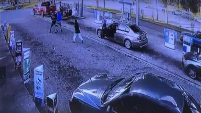 VIDEO: Florida couple arrested after fight, running over man, at gas station pump, deputies say