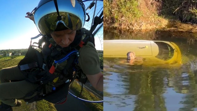 WATCH: Florida paramotor pilot saves woman clinging to submerged car that fell into canal