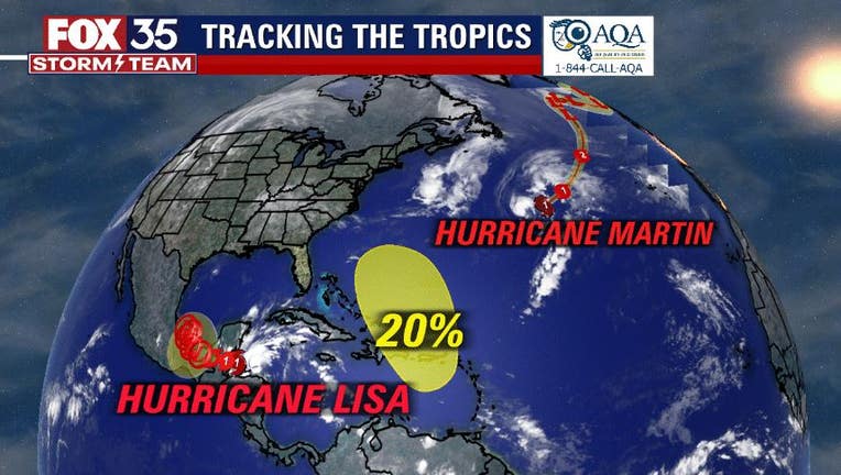 Hurricane Lisa and Hurricane Martin form in the Atlantic within hours of each other 1 hurricane martin