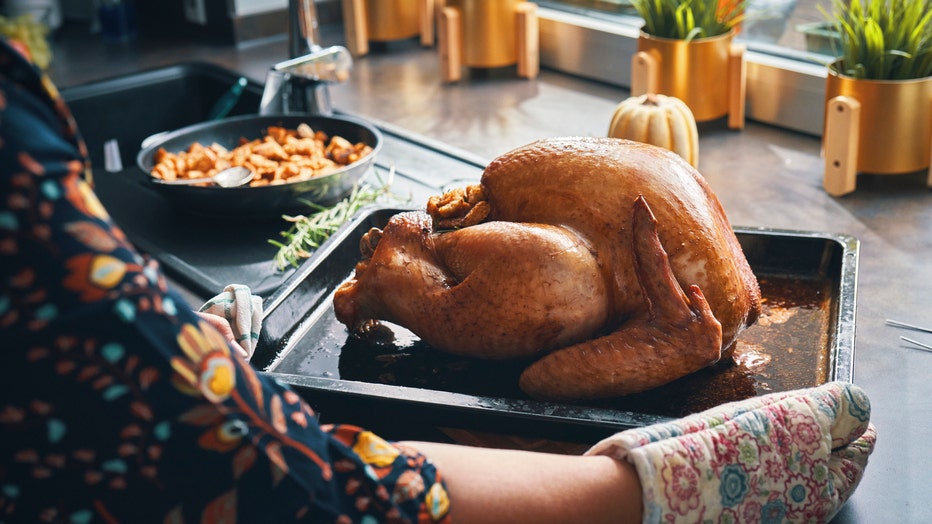 Roasting Turkey for Holiday Dinner