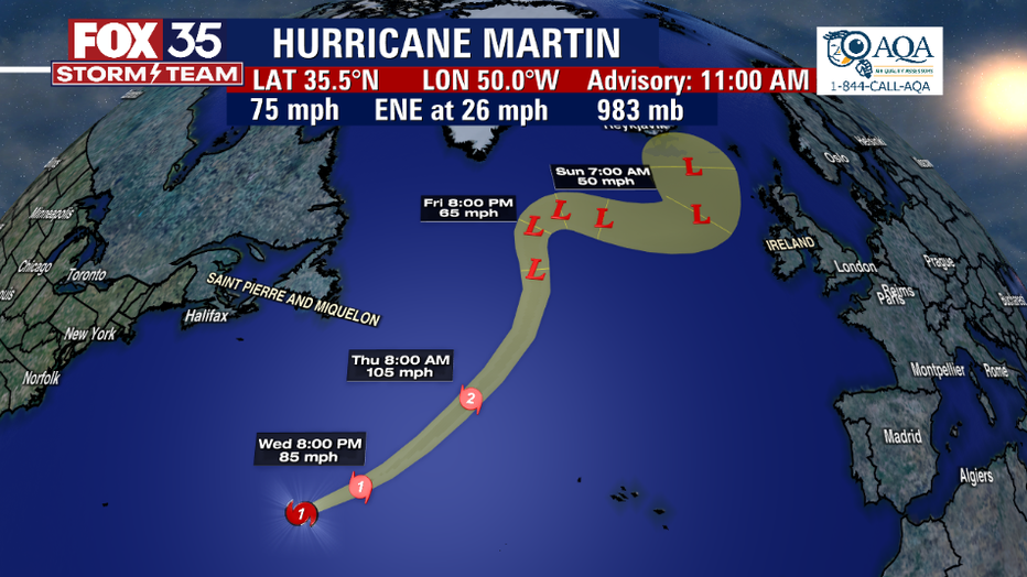 Hurricane Lisa and Hurricane Martin form in the Atlantic within hours of each other 2 martin