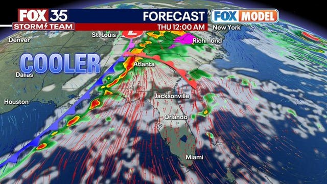 Orlando Weather Forecast: Cold front to drop temps, bring rain and storms this week | Timeline