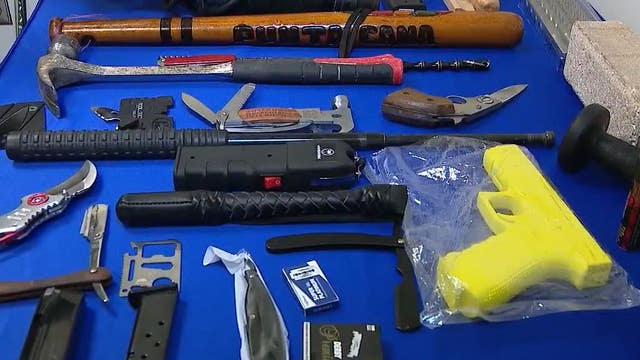 TSA shows off weapons found in carry-on luggage at Orlando airport