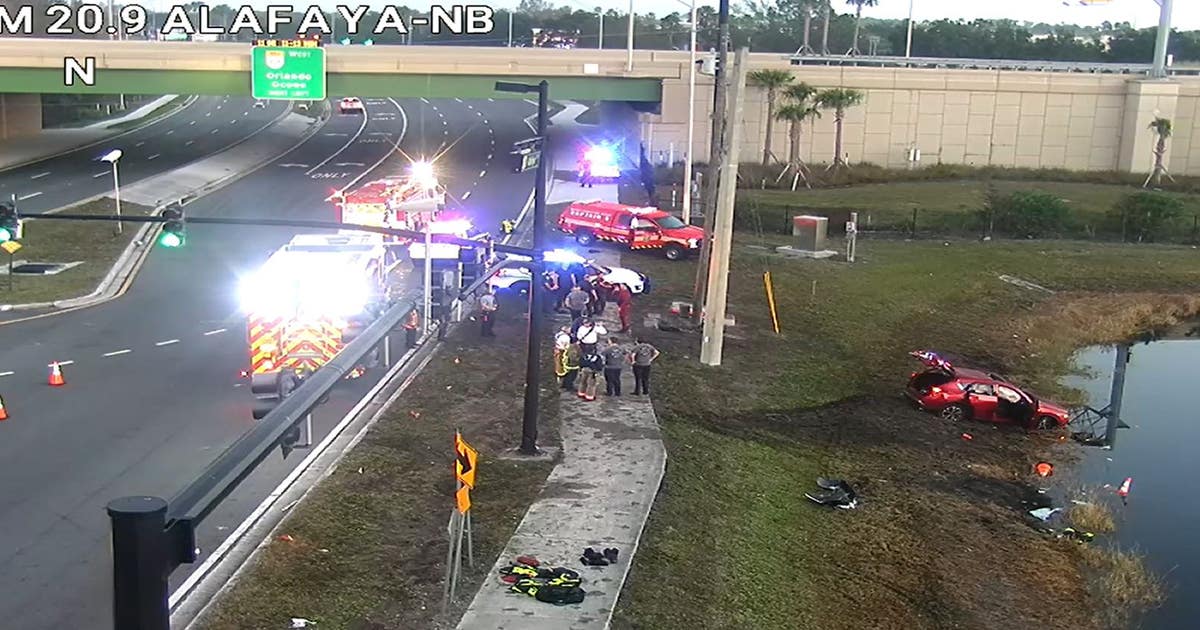 Orlando man in critical condition after car crashes into pond in Orange ...