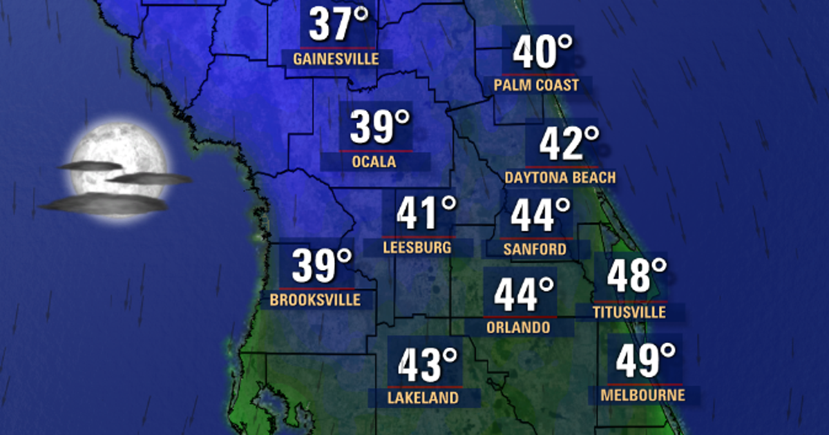 Orlando forecast: Cold front to drop temperatures into the 30s, 40s ...