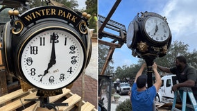 'The time has come': Winter Park installs new tower clock in Central Park
