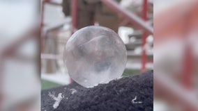 Bubbles blown instantly freeze amid extreme cold in Russia, video shows