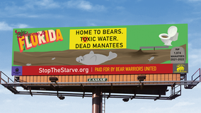 'Welcome to Florida' billboard stirs controversy with image of dead manatee