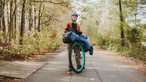 Unicycling teen in final stretch of East Coast journey