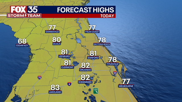 Orlando Weather Forecast: Temperatures in the 80s in Central Florida this week