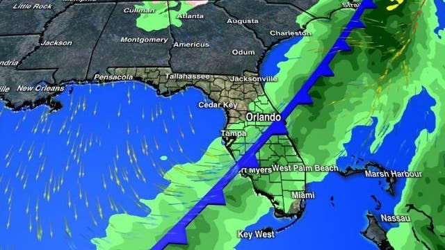 Cold front to bring rain and storms, temperatures in the 40s to Central Florida