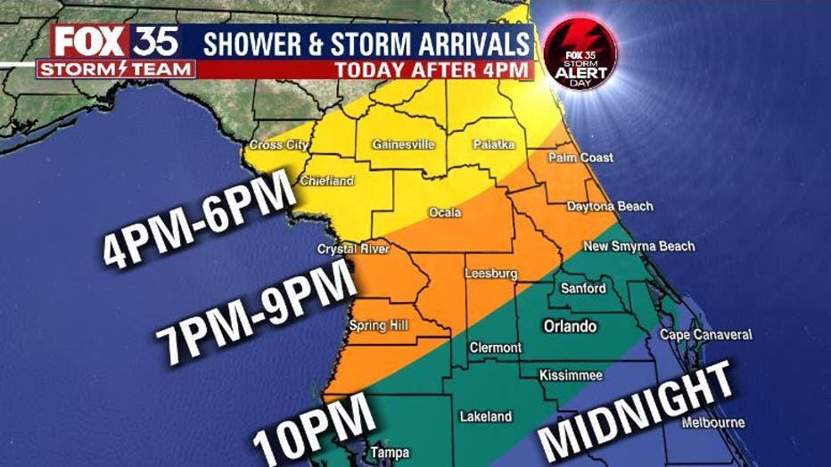 County by county Strong to severe storms possible in Florida