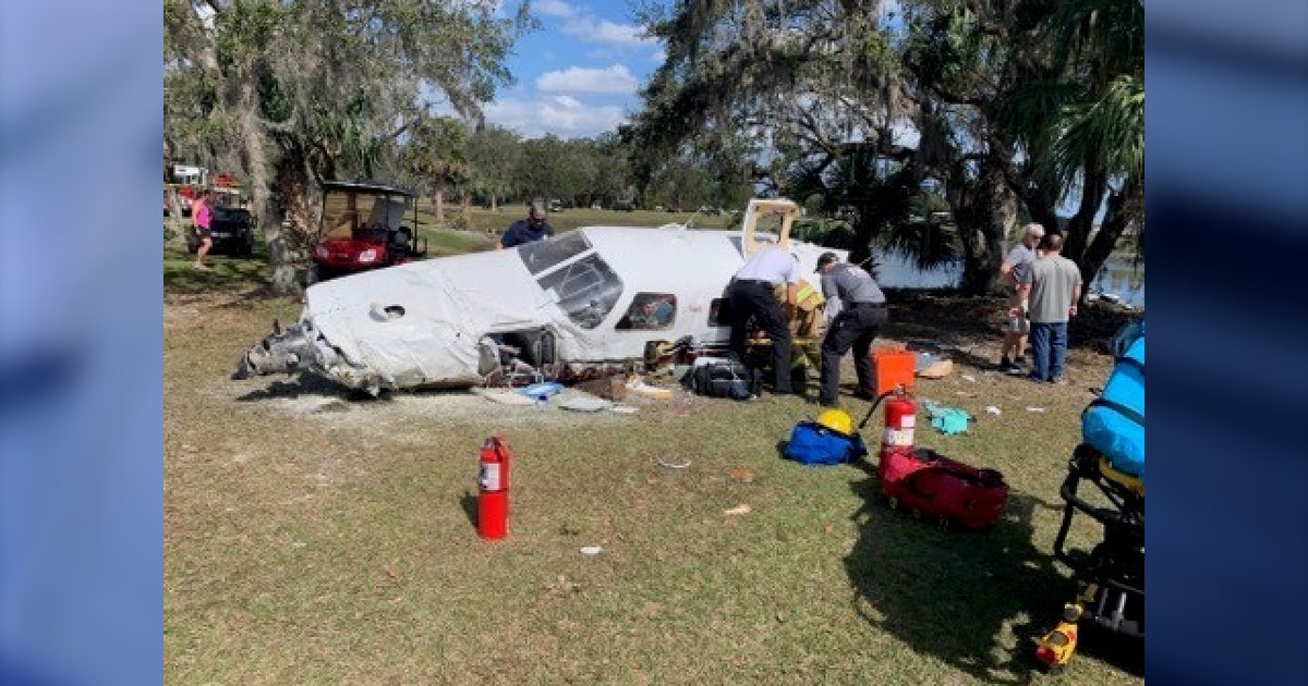 Plane carrying 2 people crashes onto Volusia County golf course | FOX ...