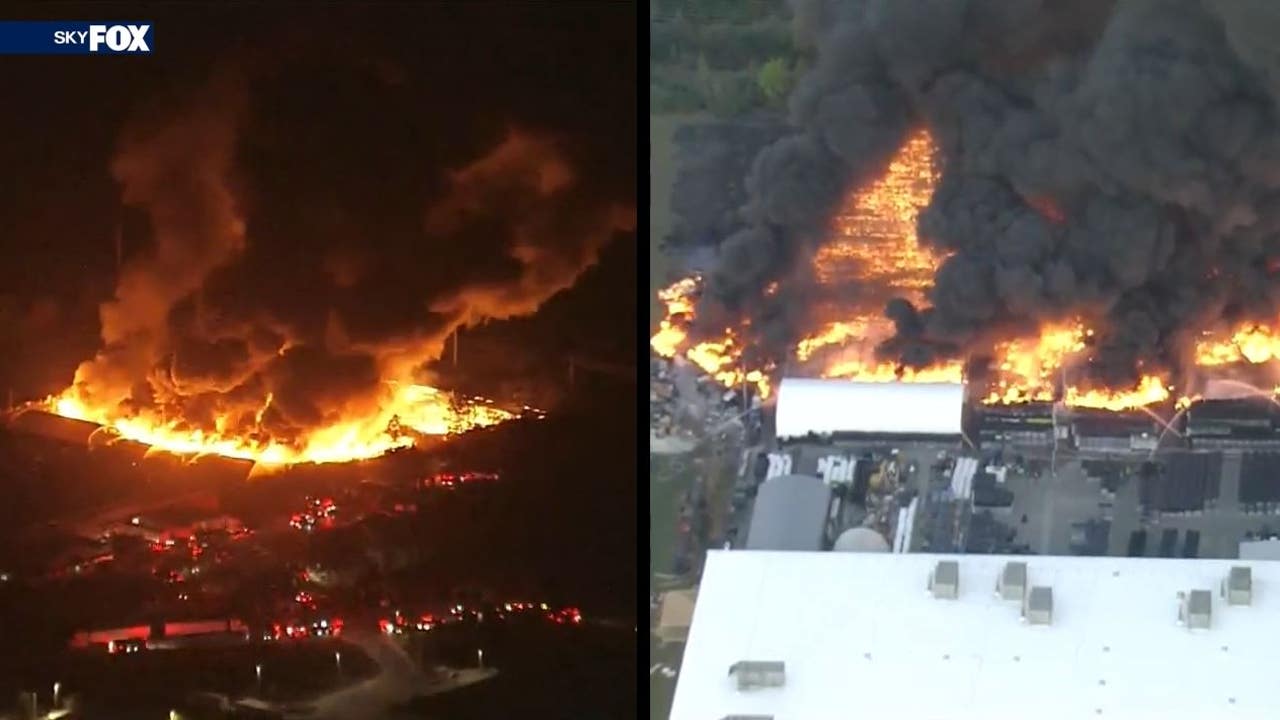 Hundreds of plastic containers burn in massive fire at plant nursery in Kissimmee