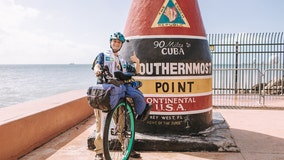 Unicycling teen completes 2,400-mile, Maine-to-Florida trip